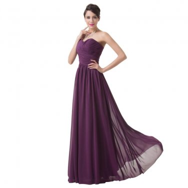 Real Picture Design Wedding Party Dress Floor Length Chiffon Long Bandage Prom Dress Cheap Purple Br