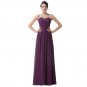 Real Picture Design Wedding Party Dress Floor Length Chiffon Long Bandage Prom Dress Cheap Purple Br