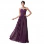 Real Picture Design Wedding Party Dress Floor Length Chiffon Long Bandage Prom Dress Cheap Purple Br