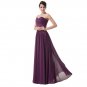 Real Picture Design Wedding Party Dress Floor Length Chiffon Long Bandage Prom Dress Cheap Purple Br