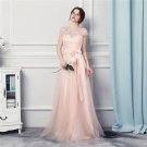 Bridesmaid Dresses Long  New Designer Tulle Lace Garden Wedding Event Vestido Madrinha Pearl Pink Br