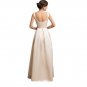 Sexy Boat Neck Champagne Flowers Elegant Evening Dresses Long 2017 New Wedding Party Dinner Formal D