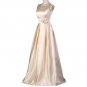 Sexy Boat Neck Champagne Flowers Elegant Evening Dresses Long 2017 New Wedding Party Dinner Formal D