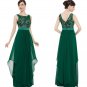 Evening Party Dresses Ever Pretty Round Neck Summer Black Red For Wedding 2017 EP08217 Special Occas