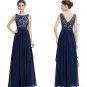 Evening Party Dresses Ever Pretty Round Neck Summer Black Red For Wedding 2017 EP08217 Special Occas