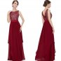 Evening Party Dresses Ever Pretty Round Neck Summer Black Red For Wedding 2017 EP08217 Special Occas