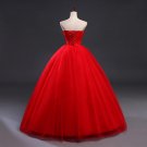 Red Lace Up Wedding Dresses Vestidos de Novia 2017 Plus Size Bridal Gowns Under $50 Free Shipping