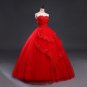 Red Lace Up Wedding Dresses Vestidos de Novia 2017 Plus Size Bridal Gowns Under $50 Free Shipping