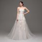 High Quality Cheap Champagne Wedding Dresses A-line Swetheart Bride Gowns Lace vestido de noiva com 