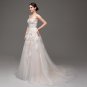 High Quality Cheap Champagne Wedding Dresses A-line Swetheart Bride Gowns Lace vestido de noiva com 