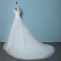 New Style V-Neck Sweep Brush Train Tank Sleeve White Bow Waist Wedding Dress Custom Made C017