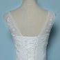 New Style V-Neck Sweep Brush Train Tank Sleeve White Bow Waist Wedding Dress Custom Made C017