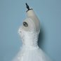 New Style V-Neck Sweep Brush Train Tank Sleeve White Bow Waist Wedding Dress Custom Made C017