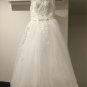 New Style V-Neck Sweep Brush Train Tank Sleeve White Bow Waist Wedding Dress Custom Made C017