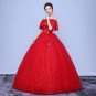 Lamya Fashion Brand Princess Plus Size Red Lace Cap Sleeve Wedding Dress 2017 Fashionable Bridal Gow