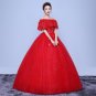Lamya Fashion Brand Princess Plus Size Red Lace Cap Sleeve Wedding Dress 2017 Fashionable Bridal Gow