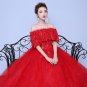 Lamya Fashion Brand Princess Plus Size Red Lace Cap Sleeve Wedding Dress 2017 Fashionable Bridal Gow