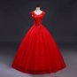 Red V-neck Robes de Mariee Vintage Lace Up Wedding Dresses 2017 Cheap Red Bridal Dress Real Photo