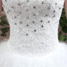 Large Size Vintage Wedding Dress Lace Embroidery  Diamond Bride Dress Custom Made Size 009