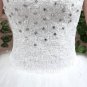 Large Size Vintage Wedding Dress Lace Embroidery Diamond Bride Dress Custom Made Size 009
