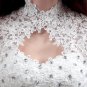 Large Size Vintage Wedding Dress Lace Embroidery Diamond Bride Dress Custom Made Size 009