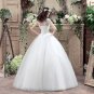 Large Size Vintage Wedding Dress Lace Embroidery Diamond Bride Dress Custom Made Size 009