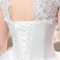Large Size Vintage Wedding Dress Lace Embroidery Diamond Bride Dress Custom Made Size 009