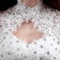 Large Size Vintage Wedding Dress Lace Embroidery Diamond Bride Dress Custom Made Size 009