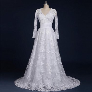 New Arrival Long sleeve Wedding Dresses Wedding Custom-Made Bridal Gown Plus Size Vestido De Noiva