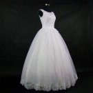 Lace Embroidered Beading Vintage Sweet Straps Wedding Dress Yarn Puff Vestido De Noiva
