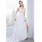 Beach Wedding Dresses 2017 Vestido De Noiva Chiffon Lace Appliqued Sexy Women Bridal Dress with Cap