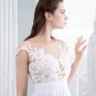 Beach Wedding Dresses 2017 Vestido De Noiva Chiffon Lace Appliqued Sexy Women Bridal Dress with Cap