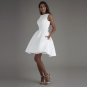 Short Wedding Dresses Open Back Robe De Mariage Simple Backless Satin Bridal Dresses Elegant Women W