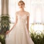 long half sleeve  lace wedding dress high quality bride simple bridal gown real photo wedding-dress 