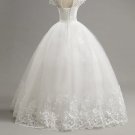 Customized Short Lace Sleeve Vintage Wedding Dress Princess Plus Size Bride Gowns Dresses Fashion ve