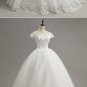 Customized Short Lace Sleeve Vintage Wedding Dress Princess Plus Size Bride Gowns Dresses Fashion ve