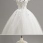 Customized Short Lace Sleeve Vintage Wedding Dress Princess Plus Size Bride Gowns Dresses Fashion ve