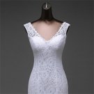 lustrous satin and lace flowers  very Sexy  Backless mermaid  Wedding Dresses vestidos de noiva robe