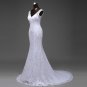 lustrous satin and lace flowers very Sexy Backless mermaid Wedding Dresses vestidos de noiva robe