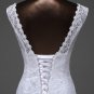 lustrous satin and lace flowers very Sexy Backless mermaid Wedding Dresses vestidos de noiva robe
