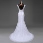 lustrous satin and lace flowers very Sexy Backless mermaid Wedding Dresses vestidos de noiva robe
