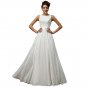 Beach White Wedding Dresses  Chiffon Low back Cheap vestido de noiva lace Long Bridal Wedding Gown 7