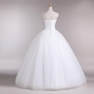 New A Line Lace Sweetheart Off the shoulder Sleeveless White Satin Bridal Wedding Dress Wedding Gown