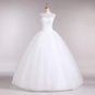 New A Line Lace Sweetheart Off the shoulder Sleeveless White Satin Bridal Wedding Dress Wedding Gown
