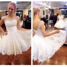 New white short wedding dresses the brides sexy lace wedding dress bridal gown plus size vestido de 