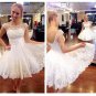New white short wedding dresses the brides sexy lace wedding dress bridal gown plus size vestido de