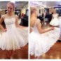 New white short wedding dresses the brides sexy lace wedding dress bridal gown plus size vestido de