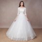 long half sleeve muslim lace wedding dress high quality 2018 bride simple bridal gown real photo wed