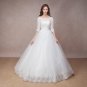 long half sleeve muslim lace wedding dress high quality 2018 bride simple bridal gown real photo wed