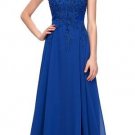 Long Bridesmaid Dresses Grace Karin Sleeveless Chiffon Pink Red Royal Blue Black Wedding Party Dress
